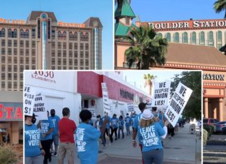 Station Casinos workers protest Culinary Union representation in Las Vegas