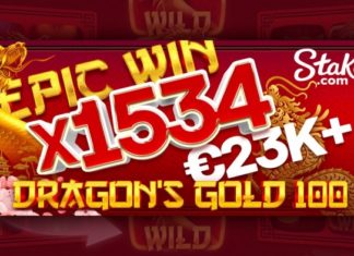BGaming’s “Dragon’s Gold 100” pays out $25K to a player from Stake casino