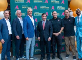 Caesars and MLB’s Diamondbacks inaugurate retail sports betting in Arizona