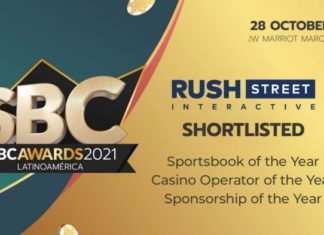 Rush Street Interactive is shortlisted for the SBC Latinoamérica Awards 2021