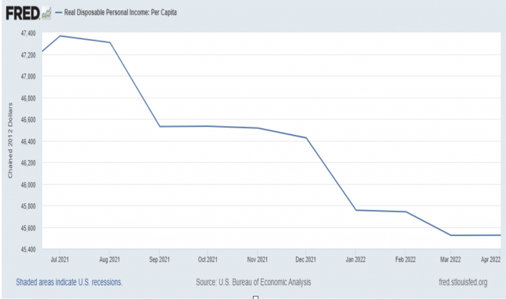 Real disposable income per capita