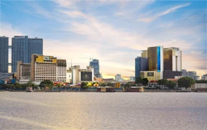 Naga building river view