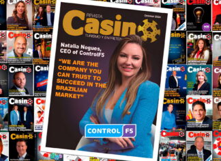 Natalia Nogues of Control F5 was on the cover of Casino Magazine