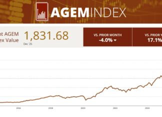 AGEM Index slides 4% in December as supplier share prices decline across the board