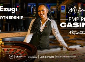 Ezugi launches M!Live Empire Casino Roulette with Metropolitan Gaming