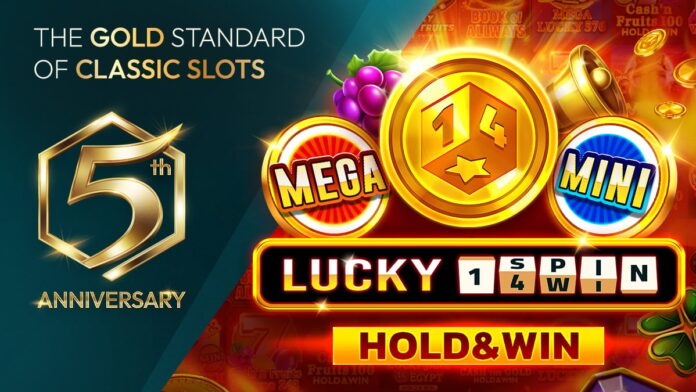 1spin4win marks fifth anniversary with special Lucky 1spin4win Hold and Win slot, exclusive promotions
