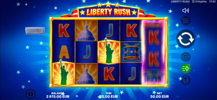 Onlyplay releases Liberty Rush slot inspired by American-themed symbols and features