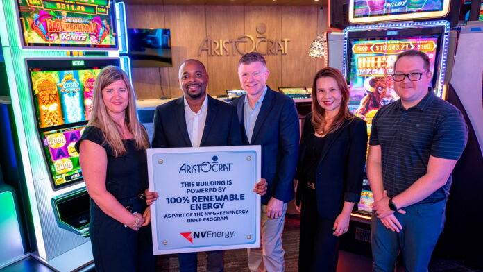 Aristocrat transitions Southern Nevada operations to 100% renewable energy