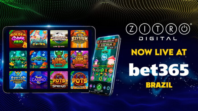 Zitro Digital launches casino games on bet365 in Brazil