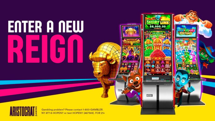 Aristocrat Gaming introduces new Reign cabinet