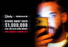 Stake holds new Drake Kick stream with $1 million giveaway