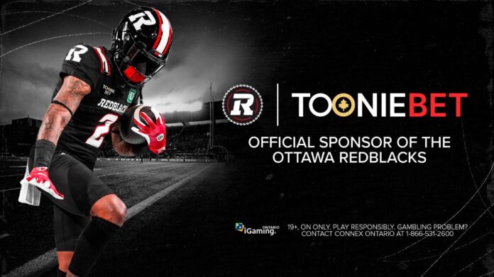 ToonieBet named official sportsbook partner of CFL's Ottawa Redblacks